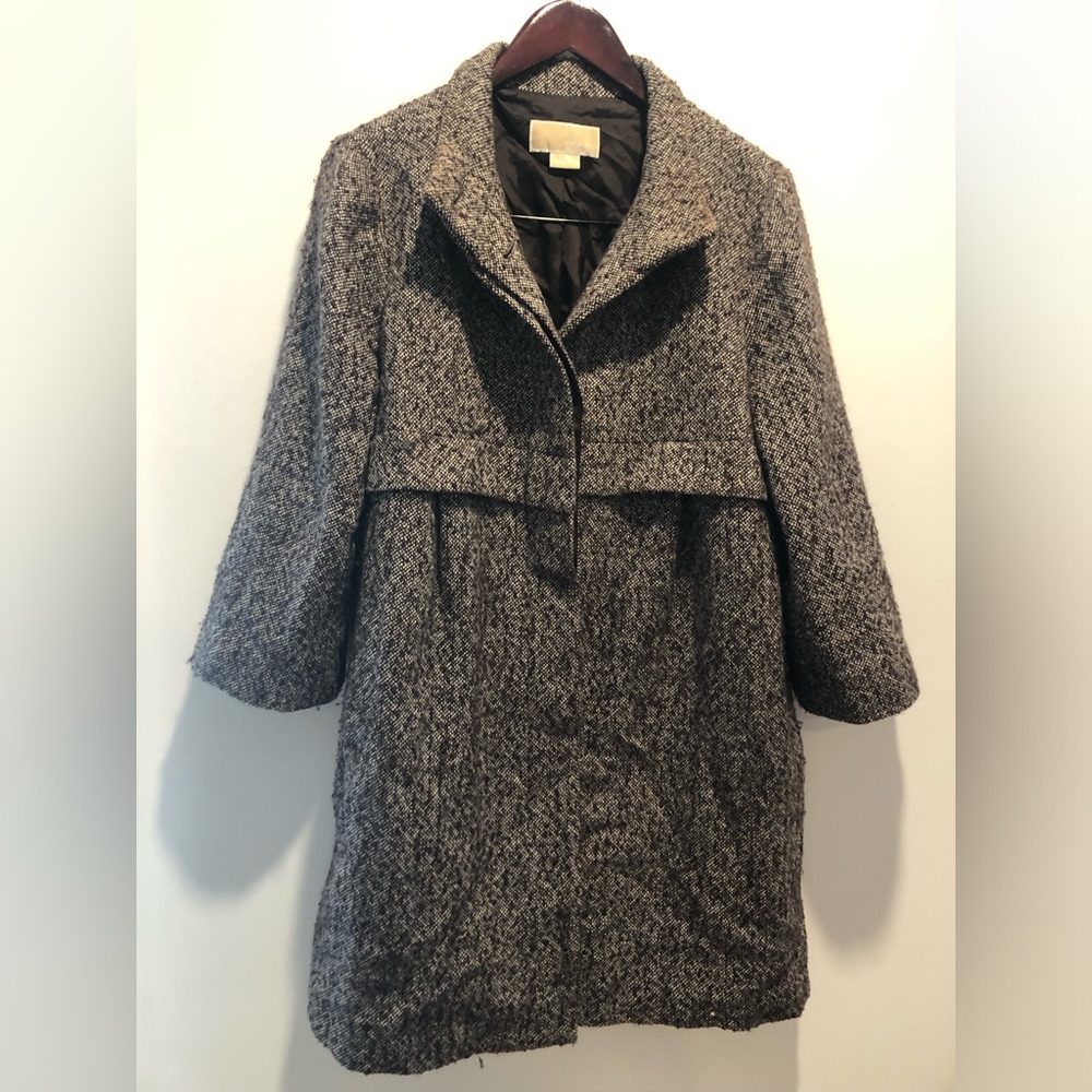 MICHAEL Michael Kors Gray Tweed Trench Coat